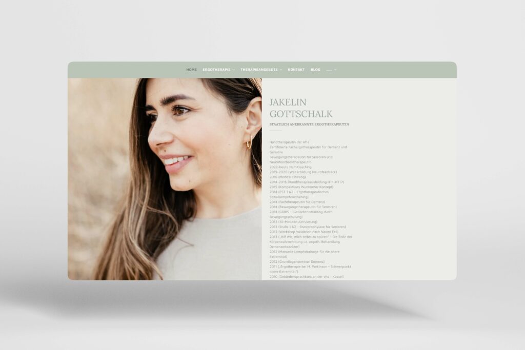 portfolio Webdesign Ergotherapie