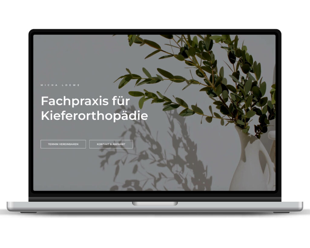 website Kieferorthopädie Micha Loewe