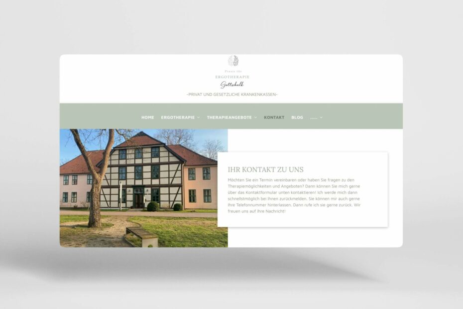 ergotherapie webdesign layout