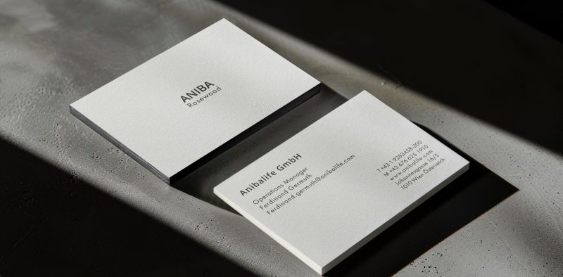 Aniba Rosewood Visitenkarten