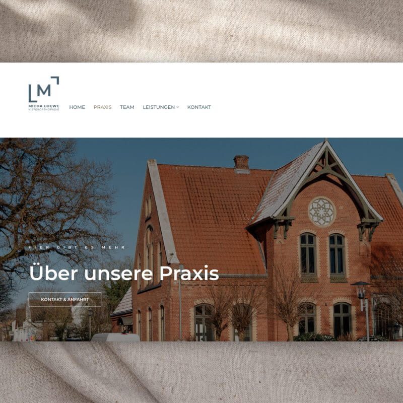 website Kieferorthopädie Micha Loewe