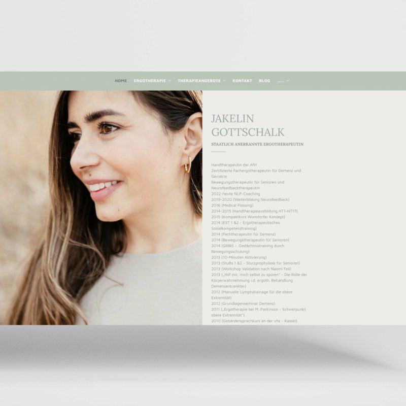 portfolio Webdesign Ergotherapie