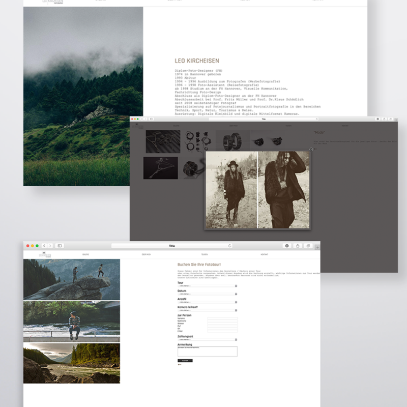 webdesign photograf layouts